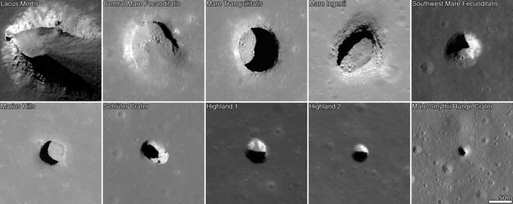 Radar Observations Confirm the Existence of Underground Caves on the Moon
