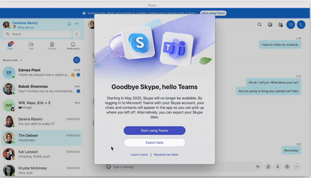Skype Discontinued as Microsoft Shifts Focus to Teams