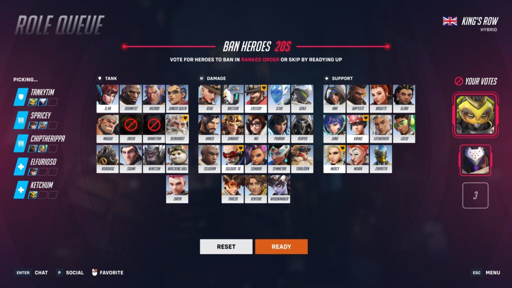 Blizzard Clarifies Hero Ban Mechanism Before Launching in Competitive Overwatch