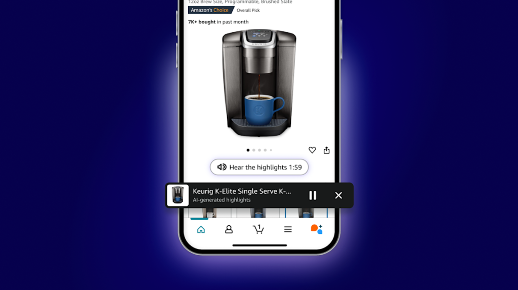 Amazon Trials AI-Generated Hosts to Guide Customers Through Product Features