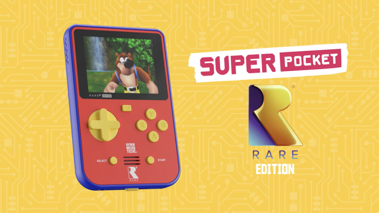 This vintage-style handheld device includes Banjo-Kazooie and Battletoads pre-installed.