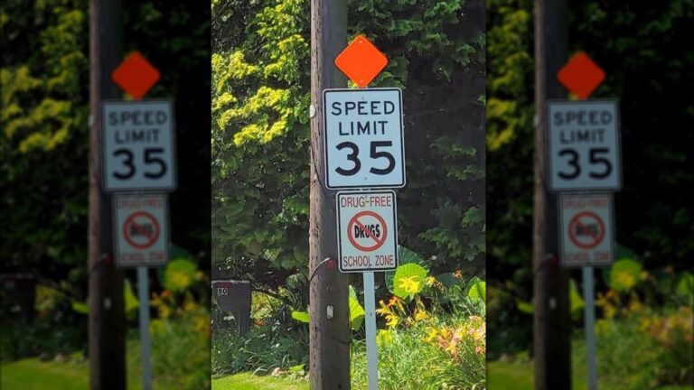 What’s the Purpose of the Orange Diamond on Certain Speed Limit Signs?